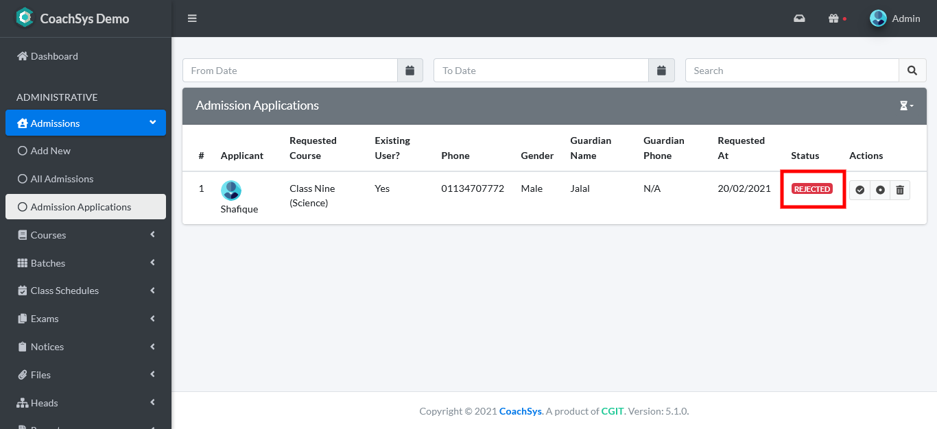 Check Admissions 2 Check Admissions