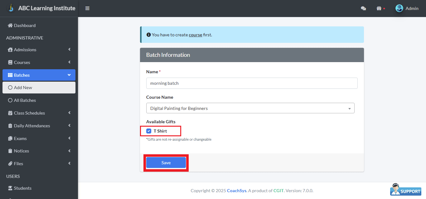 কোর্সের বিবরণ পূরণ।