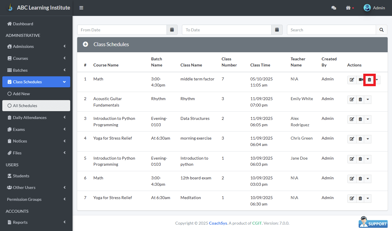 উপস্থিতি চিহ্নিতকরণ।