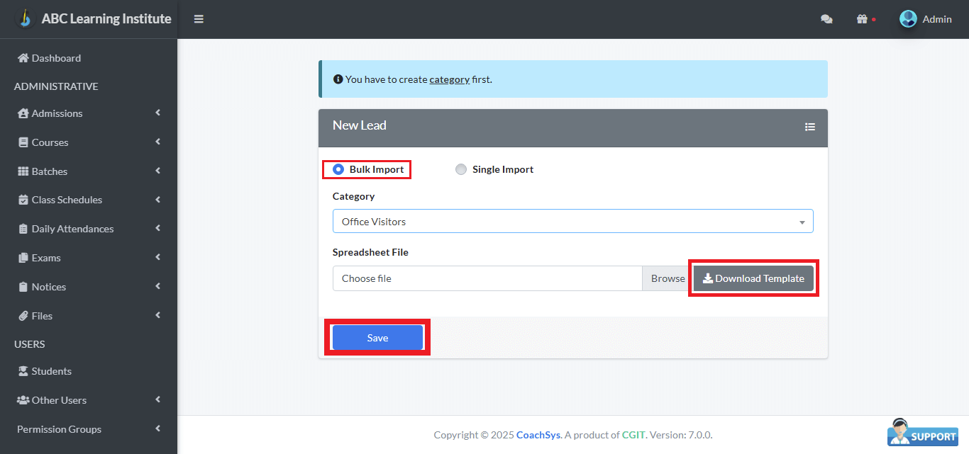 একসাথে একাধিক লীড যোগ।