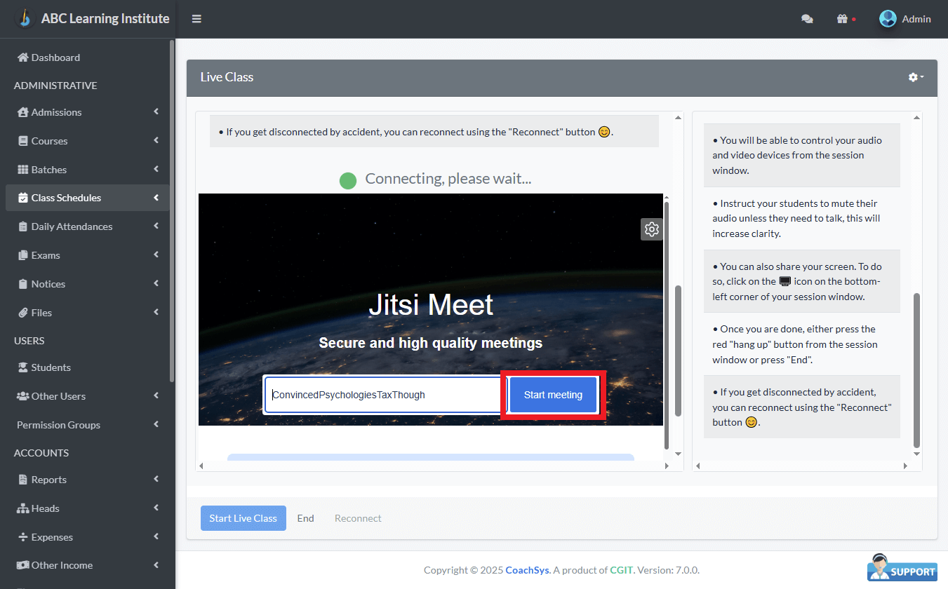 লাইভ ক্লাস চালু হওয়ার পূর্বে।