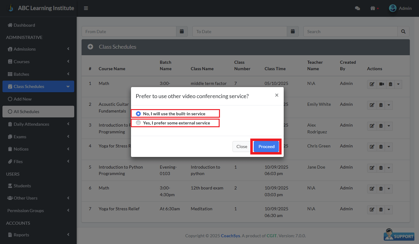 ভিডিও প্লেয়ার এর এ্যাপ নির্বাচন।